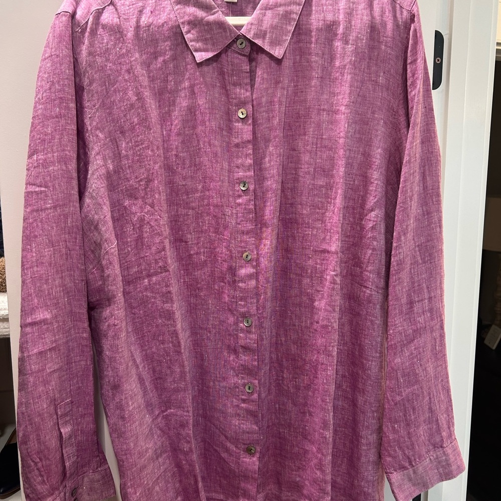 J. Jill Linen Button-Up Shirt NWT